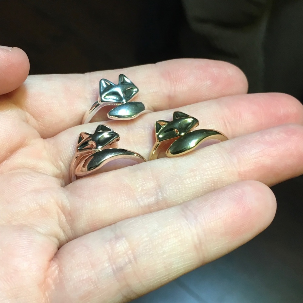 Adorable adjustable fox ring set - Picture 5 of 7
